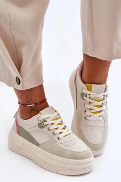 Damskie Buty Sportowe Na Masywnej Platformie Wielokolorowe Gemma