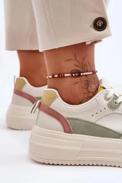 Damskie Buty Sportowe Na Masywnej Platformie Wielokolorowe Gemma
