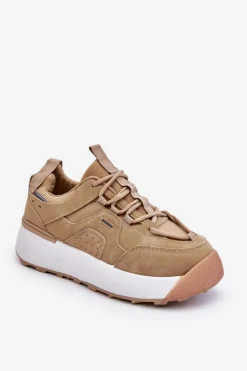 Damskie Buty Sportowe Na Platformie Beżowe Dakari