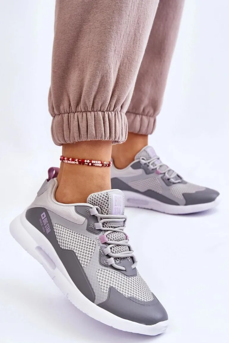 Damskie Buty Sportowe Sneakersy Big Star LL274371 Szare