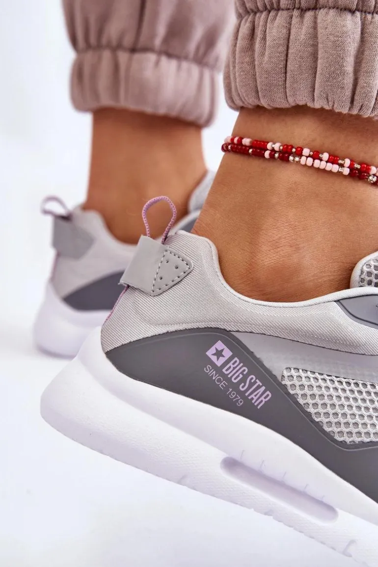 Damskie Buty Sportowe Sneakersy Big Star LL274371 Szare