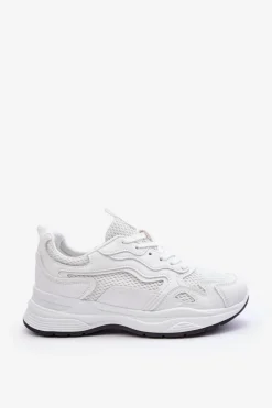 Damskie Buty Sportowe Sneakersy Na Platformie Białe Lomare