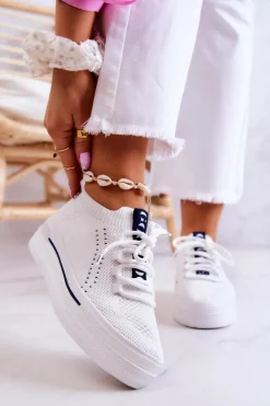 Damskie Buty Sportowe Sneakersy GOE JJ2N4164 Białe
