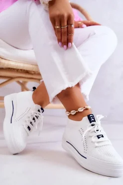 Damskie Buty Sportowe Sneakersy GOE JJ2N4164 Białe