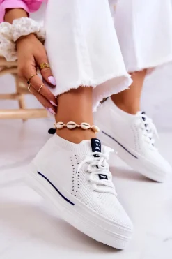 Damskie Buty Sportowe Sneakersy GOE JJ2N4164 Białe