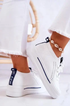 Damskie Buty Sportowe Sneakersy GOE JJ2N4164 Białe