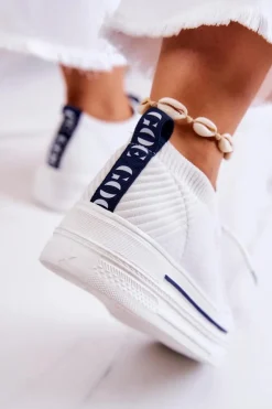 Damskie Buty Sportowe Sneakersy GOE JJ2N4164 Białe