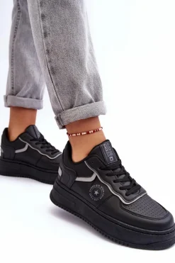 Damskie Buty Sportowe Sneakersy Big Star MM274232 Czarne