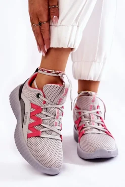 Damskie Buty Sportowe Sneakersy Big Star KK274060 Szare