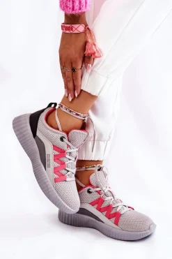 Damskie Buty Sportowe Sneakersy Big Star KK274060 Szare