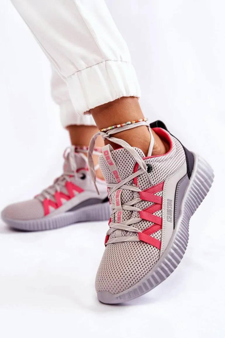 Damskie Buty Sportowe Sneakersy Big Star KK274060 Szare