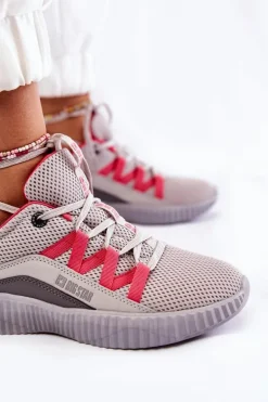 Damskie Buty Sportowe Sneakersy Big Star KK274060 Szare