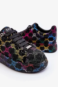 Damskie Buty Sportowe Z Dżetami GOE LL2N4010 Czarne