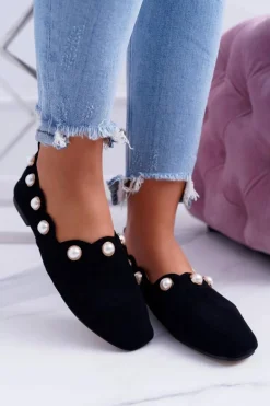 Damskie Czarne Baleriny Lu Boo Milis