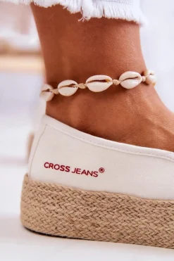 Damskie Espadryle Na Platformie Cross Jeans JJ2R4013C Białe