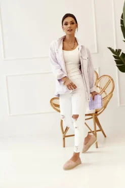 Damskie Espadryle Na Słomkowej Platformie Różowe Febi