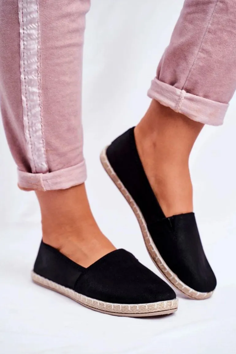 Damskie Espadryle Wsuwane Czarne Lapu Lapu