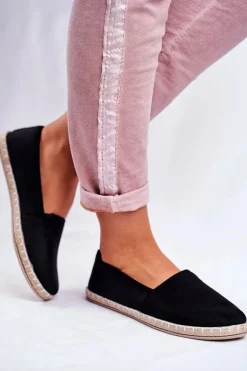 Damskie Espadryle Wsuwane Czarne Lapu Lapu