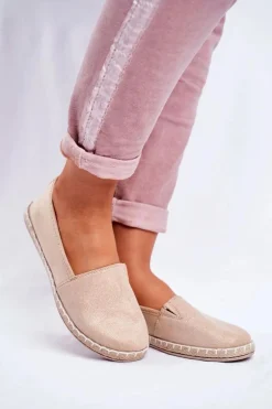 Damskie Espadryle Wsuwane Beżowe Lapu Lapu