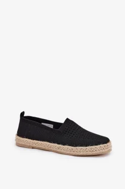 Damskie Espadryle Z Plecionką Vinceza 13624 Czarne