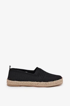Damskie Espadryle Z Plecionką Vinceza 13624 Czarne
