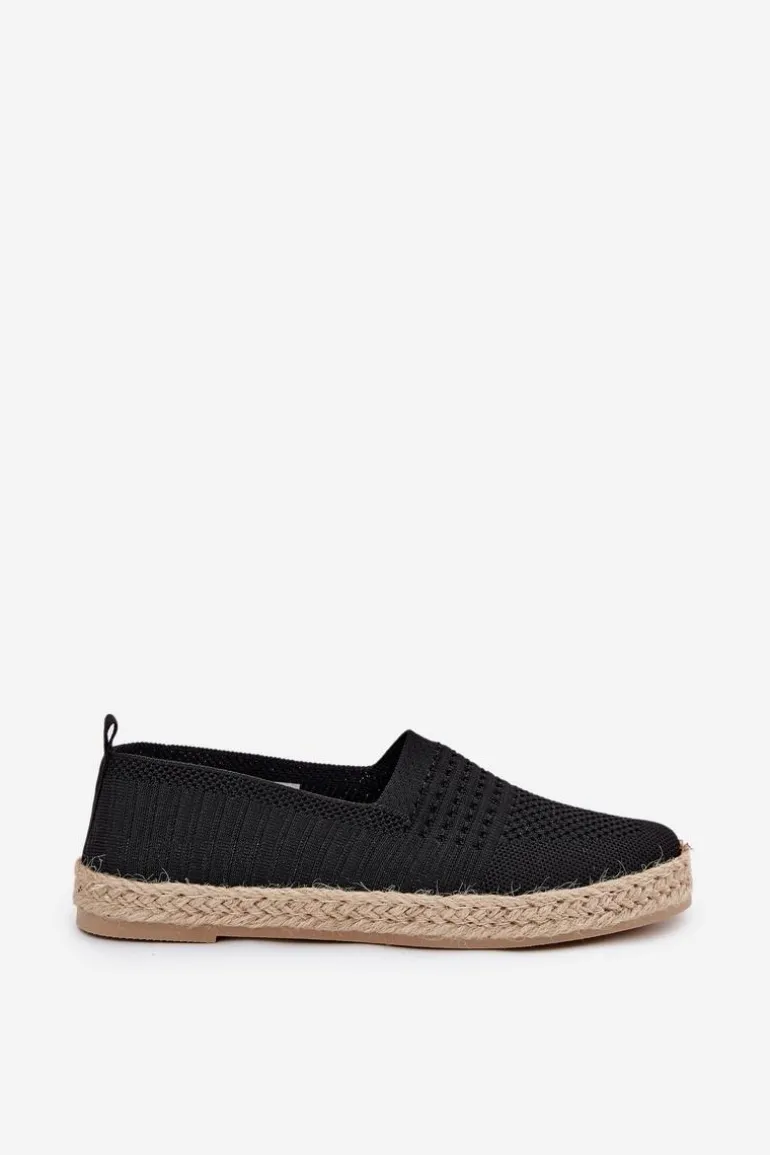 Damskie Espadryle Z Plecionką Vinceza 13624 Czarne