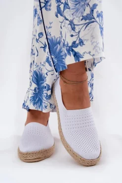 Damskie Espadryle Z Plecionką Vinceza 13624 Białe
