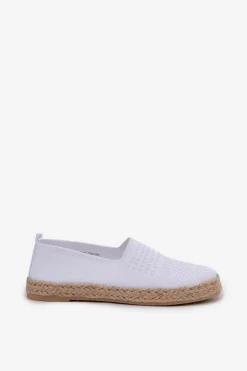 Damskie Espadryle Z Plecionką Vinceza 13624 Białe