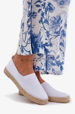 Damskie Espadryle Z Plecionką Vinceza 13624 Białe