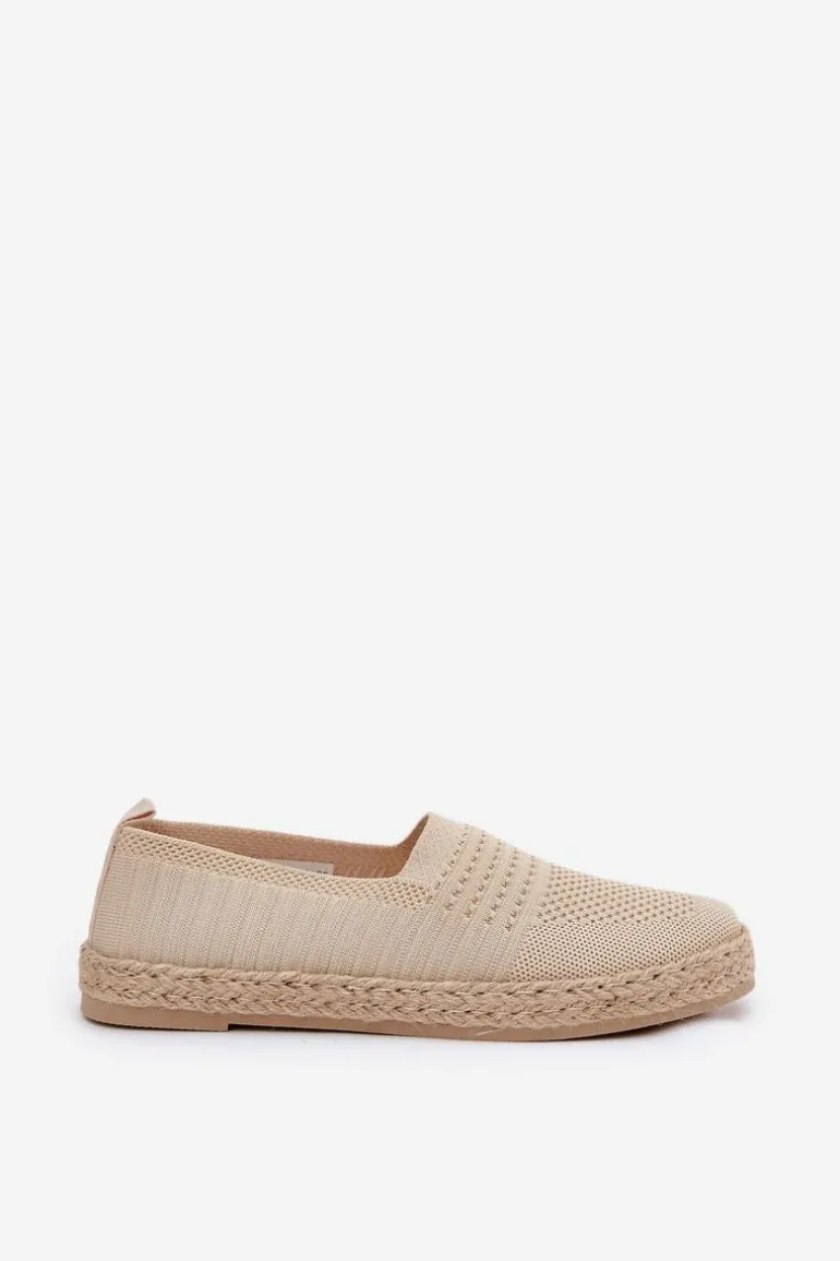 Damskie Espadryle Z Plecionką Vinceza 13624 Beżowe