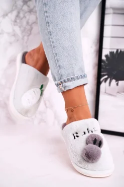 Damskie Futrzane Papcie z Królikiem I Marchewką Zielone Follow Me