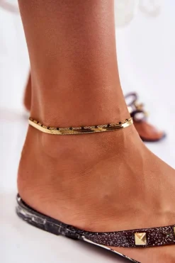 Damskie Gumowe Klapki Japonki Czarne Monise