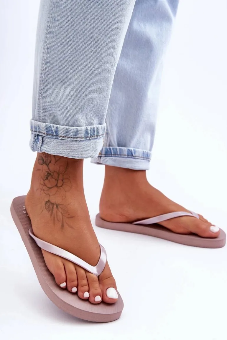 Damskie Japonki Klapki 4F 4FSS23FFLIF064-83S Beżowe