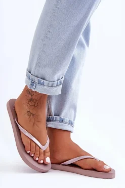 Damskie Japonki Klapki 4F 4FSS23FFLIF064-83S Beżowe