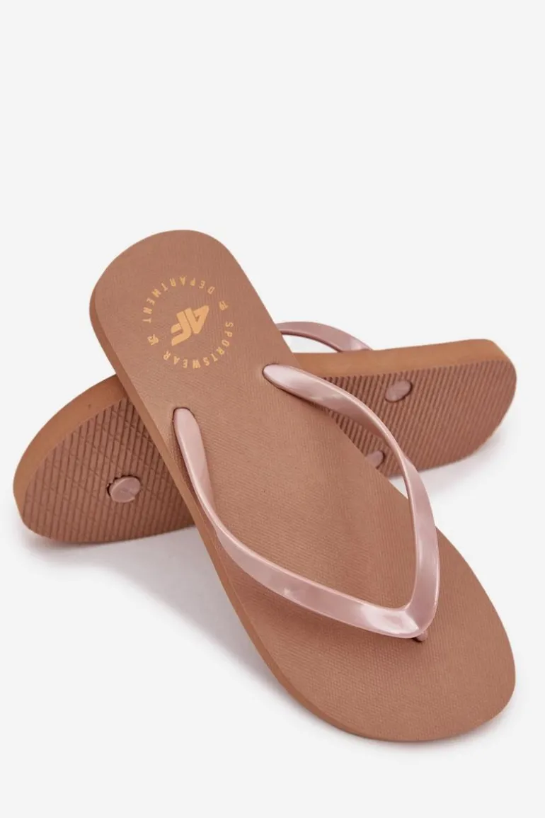 Damskie Japonki Klapki 4FMM00FFLIF018-82S Jasnobrązowe