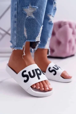 Damskie Klapki Białe Super Losaria