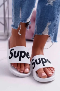 Damskie Klapki Białe Super Losaria