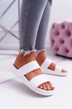 Damskie Klapki Białe Viane