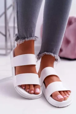 Damskie Klapki Białe Viane