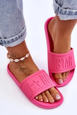Damskie Klapki Big Star HH274A039 Fuksja