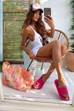 Damskie Klapki Big Star HH274A039 Fuksja