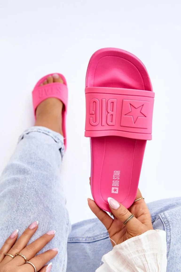 Damskie Klapki Big Star HH274A039 Fuksja
