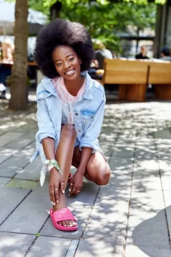 Damskie Klapki Big Star HH274A039 Fuksja