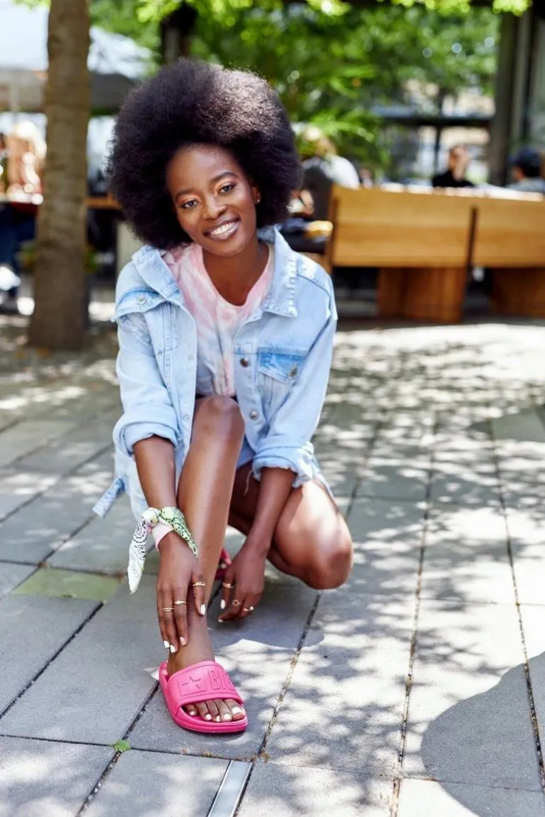 Damskie Klapki Big Star HH274A039 Fuksja