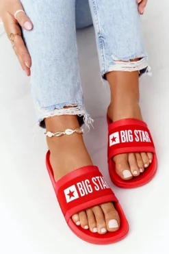 Damskie Klapki Big Star HH274A014 Czerwone