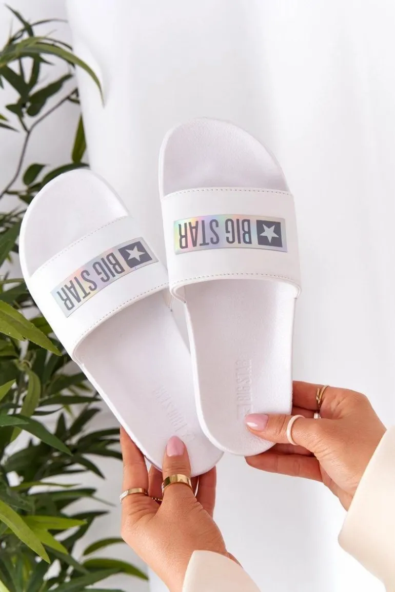 Damskie Klapki Big Star HH274A035 Białe