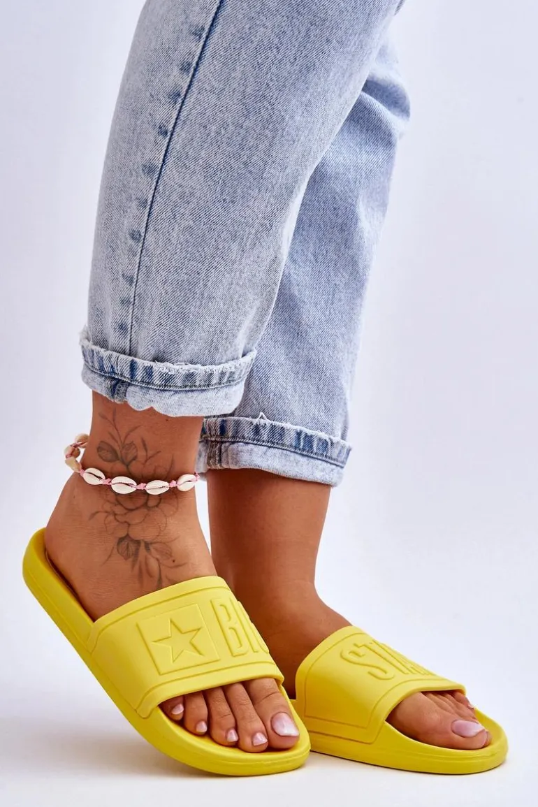 Damskie Klapki Big Star HH274A040 Żółte