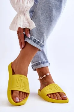 Damskie Klapki Big Star HH274A040 Żółte