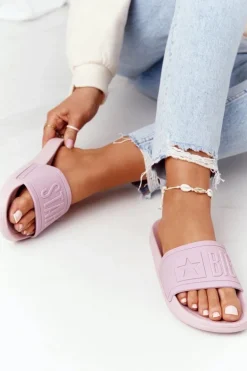 Damskie Klapki Big Star HH274A041 Pudrowy Róż