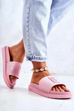 Damskie Klapki Big Star JJ274A303 Różowe